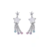 Silver-white Meteor series earrings, a sweet and cool female style, with a unique and original design, are fashionable and versatile. Wholesale of exquisite earrings Item Picture